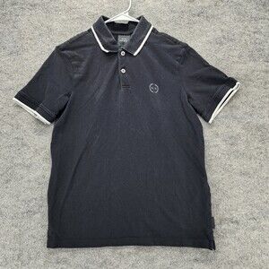 Armani Exchange Polo Shirt Boys Medium Short Sleeve Black